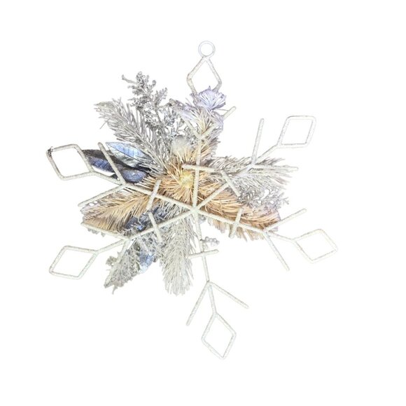 18" WHITE CHRISTMAS TREE TOPPER HOLIDAY DECORATION - Picture 3 of 5